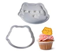 Stampino per biscotti con | Modello gatto fantasma Halloween per cottura - Stampo animale gatto con decorazione per la preparazione di dolci