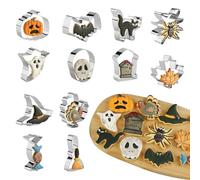 Stampino per biscotti in metallo, per Halloween, set di timbri per biscotti, in acciaio, per la cottura, per torte nuziali, progetti scolastici, incontri, famiglia, feste, bambini, Halloween