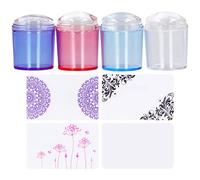 Stampino per unghie con punta francese, gelatina trasparente in silicone con adesivo per manicure in gel per nail art fai da te, stampe e motivi per decorare le unghie a casa e in