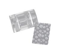 Stampino per unghie in silicone trasparente con raschietto per decorazioni per unghie, corpo trasparente visibile, non collocazione sbagliata, con raschietto