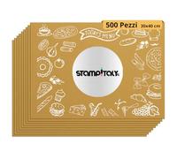Stampitaly® 500 Tovagliette Monouso Personalizzate 30x40cm con Logo, Made in Italy - Stampa Menù e Grafica - Tovagliette Usa e Getta Personalizzabili per Ristoranti e Bar in Carta Paglia 90 Gr/mq