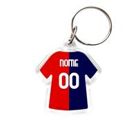 Stampitaly® Portachiavi Personalizzabili con sagoma T-Shirt in Acrilico - Portachiavi Personalizzato per Società Sportive, Club e Associazioni - Idea Regalo Uomo e Ragazzo (Mod. 3)