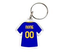 Stampitaly® Portachiavi Personalizzabili con sagoma T-Shirt in Acrilico - Portachiavi Personalizzato per Società Sportive, Club e Associazioni - Idea Regalo Uomo e Ragazzo (Mod. 17)