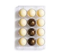 Stampo 12 forme di cioccolato Sfera Piccola in policarbonato Ø 5 cm Decora