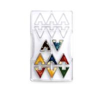 Stampo 14 cioccolatini Triangolo Incastro in policarbonato 4 cm Decora