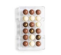 Stampo 18 cioccolatini Sfera Mini in policarbonato Ø 2,5 cm Decora