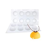 Stampo 3D a forma di semicerchio per cioccolatini, realizzato a mano, per candele, gesso, resina, candele, strumenti per decorare torte artigianali