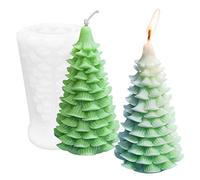 Stampo 3D grande a forma di albero di Natale per la produzione di candele in resina, stampo in silicone per aromaterapia fai da te candele fatte in casa, sapone, cera, intonaco, argilla polimerica