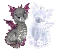 Stampo 3D in silicone drago - Casting in resina artigianale, forma candela in cemento, stampo per intaglio, design artistico, stampo a forma di drago adatto per progetti di arte artesa