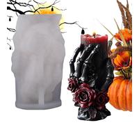 Stampo a candela in silicone del 3D, 4,53x2,68x2,44 pollici Scheletro Casting resina epossidica, stampo flessibile con costruzione di silicone durevole, per sapone per aromaterapia che fanno ba