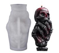 Stampo a candela in silicone del 3D - stampo di fusione di resina epossidica scheletro, flessibile per la preparazione di e sapone | Halloween Decoration Supplies Adults Women Tenens Famil