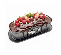 Relaxdays Stampo a cerniera, HxLxP: 8 x 30 x 12 cm, antiaderente, con bordo, stampo allungato per dolci e pane, grigio