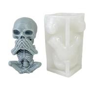 Stampo a di teschio, in silicone - Vedere Speak non sentire malvagio decorazione per la casa - Strumento per il making | Festival Art Craft Making Gadget, decorazione per la casa di Halloween