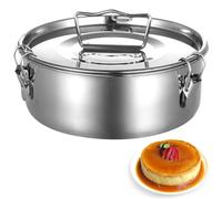 Stampo a flangia in acciaio inox per Instant Pot, Flanera messicano, Flan Maker, Molde Para Flan per cottura a vapore con chiusura sicura e maniglia per il trasporto