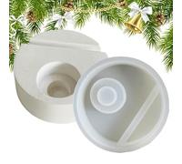 Stampo a forma di albero di Natale, portacandele in silicone natalizio per resina, stampo in resina di cemento, per gesso, portacandele in silicone per ornamenti