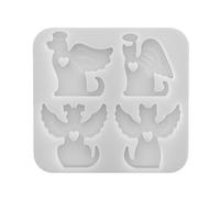 Stampo a forma di angelo a forma di cane e gatto a rilascio facile per la decorazione della casa e degli eventi, resistente alle alte temperature, ornamento da scrivania a forma di angelo