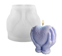 Stampo a Forma di Candela - Candela d'Amore per aromaterapia, a Forma di Cuore in Silicone | Stampo in Resina epossidica - Mano Durevole Che Tiene L'Amore in Mano, Stampo per San