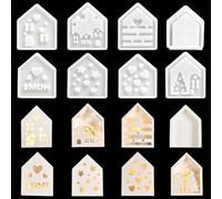 Stampo a Forma di Casa, Stampi in Silicone per Colata Case 3d Casa, Decorazione Della Muffa del Silicone, per Versare con Gesso, Calcestruzzo, Cera, Colata in Polvere, Ornamenti Fai-da-Te (Amore)