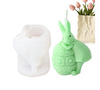 Stampo a forma di coniglietto pasquale, grazioso e flessibile per fai da te, in silicone, decorazione pasquale per realizzare sapone, resina, resina epossidica, cera, intonaco, decorazione per la casa