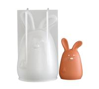 Stampo a forma di coniglietto pasquale, in silicone con sfaccettature geometriche 3D, decorazione per la casa, per aromaterapia, per feste, uffici, casa, scrivania, giorno della settimana, scuola