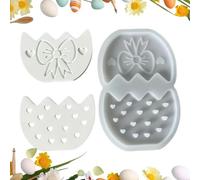 Stampo a forma di coniglietto pasquale, in silicone, facile da rilasciare, 3D, strumento per colata di cera in resina epossidica, per sapone, candele, decorazioni per la casa, progetti artistici per