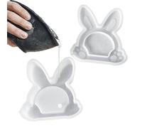 Stampo a forma di coniglietto pasquale per la decorazione pasquale | Stampo in silicone per coniglietti pasquali per la primavera e la decorazione pasquale, fai da te con cemento e gesso