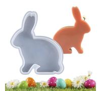 Stampo a forma di coniglietto, riutilizzabile, antiaderente, in silicone, per candele, sapone, gesso, decorazione per la casa, e mestieri, vacanze primaverili, famiglie principianti
