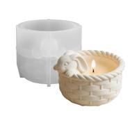Stampo a forma di coniglio in silicone - Stampo in resina elastica in stile cestino, versatile utilizzabile per candelabri, gioielli, oggetti decorativi, ideale per creare creazioni creative, Pasqua