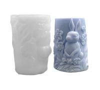 Stampo a forma di coniglio pasquale - Stampo decorativo in cemento cilindro 3D per arte | per sapone in silicone | per centrotavola decorazione festa matrimonio cena casa