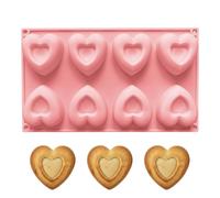 Stampo A Forma Di Cuore | Forma Per Dolci In Silicone Con 8 Cavità | Per Dolcetti,Per Decorazione Torte Realizzazione Caramelle Dolci Festa Arte Resina Cucina San