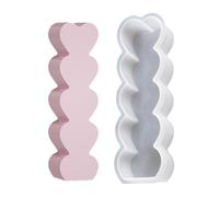 Stampo a forma di cuore, mini in silicone per dolcetti per cani, a forma di osso di , stampo per candele con 5 cuori interconnessi, per cuocere cioccolato, gelatina, torte, biscotti, viso
