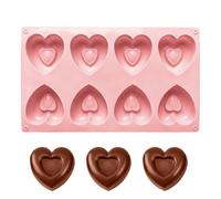 Stampo a forma di cuore per cioccolato, in silicone con 8 cavità | Pirottini per dolcetti, per decorazioni di torte, caramelle, decorazioni per feste, decorazioni in resina, artigianato, cucina, San