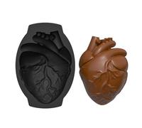 Stampo a forma di cuore umano, grande stampo a forma di cuore umano, riutilizzabile, stampo in silicone antiaderente a forma di cuore umano, stampo decorativo per torte, cioccolato, biscotti,