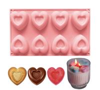 Stampo a forma di cuore, vassoio in silicone per torte con 8 cavità, per dolci - per decorare torte, caramelle, feste, arte con resina e San