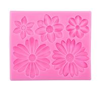 Stampo a forma di margherita in silicone flessibile per uso alimentare, argilla, resina, ceramica, caramelle, fondente, caramelle, sapone al cioccolato
