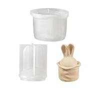 Stampo a forma di orecchie di coniglio con coperchio per conservazione, 1 set | Barattoli decorativi per artigianato e regali, facili da usare per regali