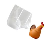 Stampo a forma di pollo per uso alimentare per decorazioni natalizie fai da te per realizzare sapone al cioccolato Stampo flessibile a forma di pollo Strumento multiuso in silicone per creare sapone