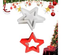 Stampo a Forma di Stella Forme Per Decorazioni A Sgancio Rapido | Stampini in Silicone per le Feste Natalizie per la Creazione di Caramelle, Alberi, Cottura, Decorazioni, Sapone, Torta per M