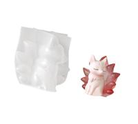 Stampo a forma di volpe a nove code decorazione ornamento in silicone texture per progetti artistici e espositori su mensole, volpi figurine, stampo in silicone