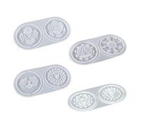 Stampo a goccia di cristallo con sette ciondoli ornamentali a doppio scopo vassoio di stoccaggio in silicone per resina epossidica