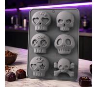 Stampo a in silicone da 1, stampo antiaderente in silicone per caramelle, torte e per Halloween, dei Morti, feste, per realizzare cioccolato, mousse, budino, gelatina, cottura