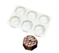 Stampo a nido d'ape a 6 cavità, stampo per mousse, decorazione per torte fai da te, antiaderente