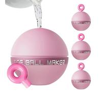 Stampo a per ghiaccio, 6,6 cm, 4 pezzi, riutilizzabili, in silicone a rilascio facile, stampo sferico, per bevande fredde come whisky, caffè, birra, bibite