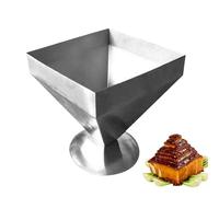 Stampo a piramide in acciaio inox, stampo a piramide per carne e pagoda a piramide, riutilizzabile, resistente al calore, stampo da forno per dessert, torte, riso, pasticcini cinesi, Zongzi, insalate