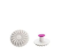 Stampo ad espulsione in plastica Gerbera con imprimi decoro Ø7 cm