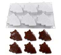 Stampo albero di Natale 6 cavità strumento | Cozze Cupcake: per cioccolato con raccoglitore di cartelle candele argilla con resina epossidica fondente epossidica tenero