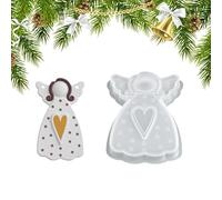Stampo Angelo In Silicone | Modello in Silicone per Cemento Natalizio | Per Cemento Per Decorazioni Appendibili | Per Pianificatori Feste Gesso Insegnanti Arte Appassionati Vacanze Hobbisti Creativi L
