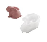Stampo antiaderente a forma di coniglio, facile da pulire, in silicone, perfetto per creare statuette, decorazioni e regali, stampo multiuso in silicone