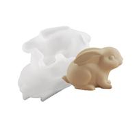 Stampo antiaderente a forma di coniglio, facile da pulire, in silicone, perfetto per creare statuette, decorazioni e regali creativi in silicone