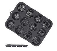 Stampo antiaderente per panini - Teglia da forno in silicone 12 in 1 con fori per appendere, stampo per torte, muffin, strumenti da dessert celebrità, forma hamburger, stampo in silicone per hamburger